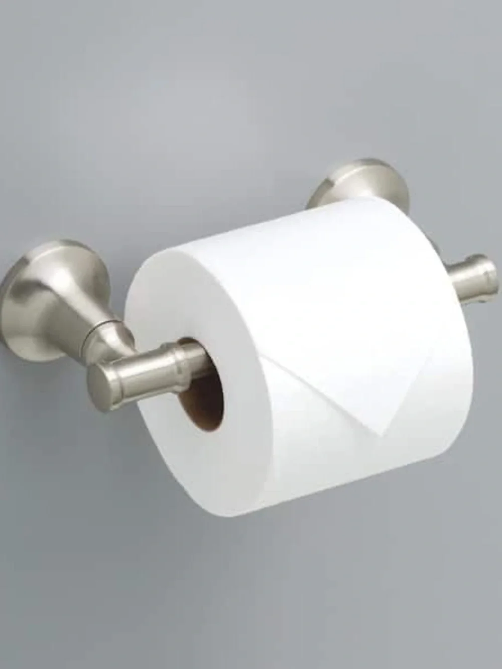 Delta Brushed Nickel Toilet Paper Holder - Silver Finish
